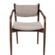 DUTCHBONE Torrance spisebordsstol, m. armln - brun polyester og brun tr