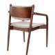 DUTCHBONE Torrance spisebordsstol, m. armln - brun polyester og brun tr