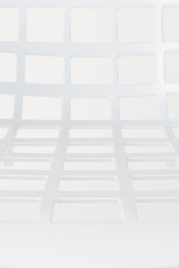 ZUIVER Albert Kuip havestol, m. armln, stabelbar - hvid aluminium