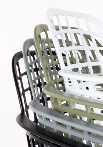 ZUIVER Albert Kuip havestol, m. armln, stabelbar - hvid aluminium