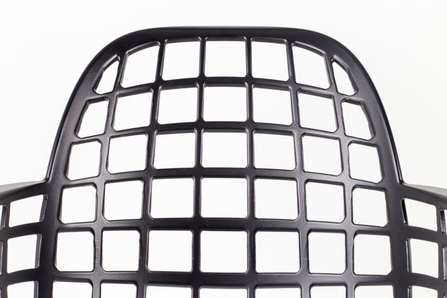 ZUIVER Albert Kuip havestol, m. armln, stabelbar - sort aluminium