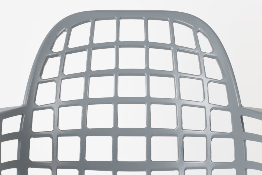 ZUIVER Albert Kuip havestol, m. armln, stabelbar - lysegr aluminium