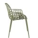 ZUIVER Albert Kuip havestol, m. armln, stabelbar - grn aluminium