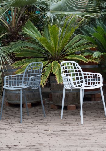 ZUIVER Albert Kuip havestol, m. armln, stabelbar - grn aluminium