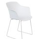 WHITE LABEL LIVING Tango spisebordsstol, m. armln - hvid polypropylen og stl
