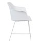 WHITE LABEL LIVING Tango spisebordsstol, m. armln - hvid polypropylen og stl