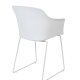 WHITE LABEL LIVING Tango spisebordsstol, m. armln - hvid polypropylen og stl