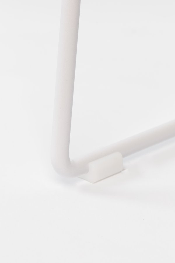 WHITE LABEL LIVING Tango spisebordsstol, m. armln - hvid polypropylen og stl