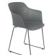 WHITE LABEL LIVING Tango spisebordsstol, m. armln - gr polypropylen og stl