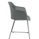 WHITE LABEL LIVING Tango spisebordsstol, m. armln - gr polypropylen og stl