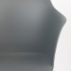WHITE LABEL LIVING Tango spisebordsstol, m. armln - gr polypropylen og stl