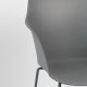 WHITE LABEL LIVING Tango spisebordsstol, m. armln - gr polypropylen og stl