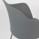 WHITE LABEL LIVING Tango spisebordsstol, m. armln - gr polypropylen og stl
