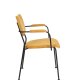 ZUIVER Benson spisebordsstol, m. armln - okkergul fljl polyester og sort stl