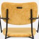 ZUIVER Benson spisebordsstol, m. armln - okkergul fljl polyester og sort stl
