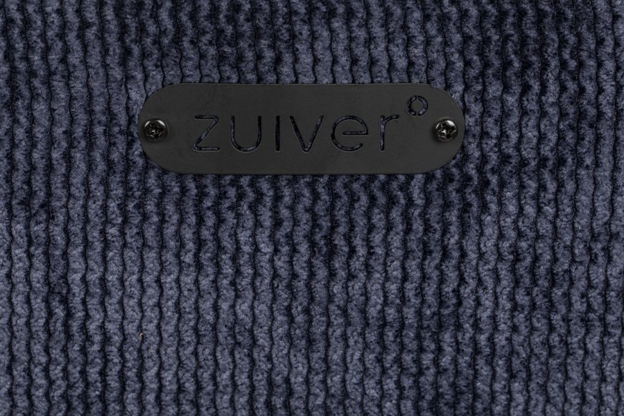 ZUIVER Benson spisebordsstol, m. armln - mrkebl fljl polyester og sort stl