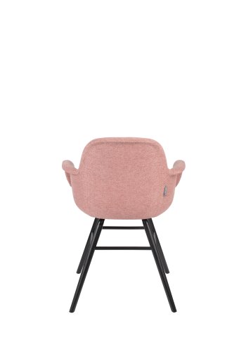 ZUIVER Albert Kuip Soft lnestol, m. armln - lyserd polyester og sort asketr