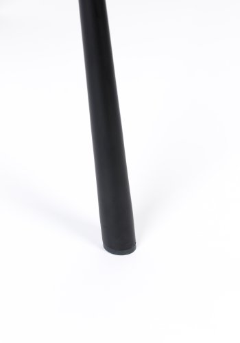 ZUIVER Brit LL spisebordsstol, m. armln - sort PU og sort stl