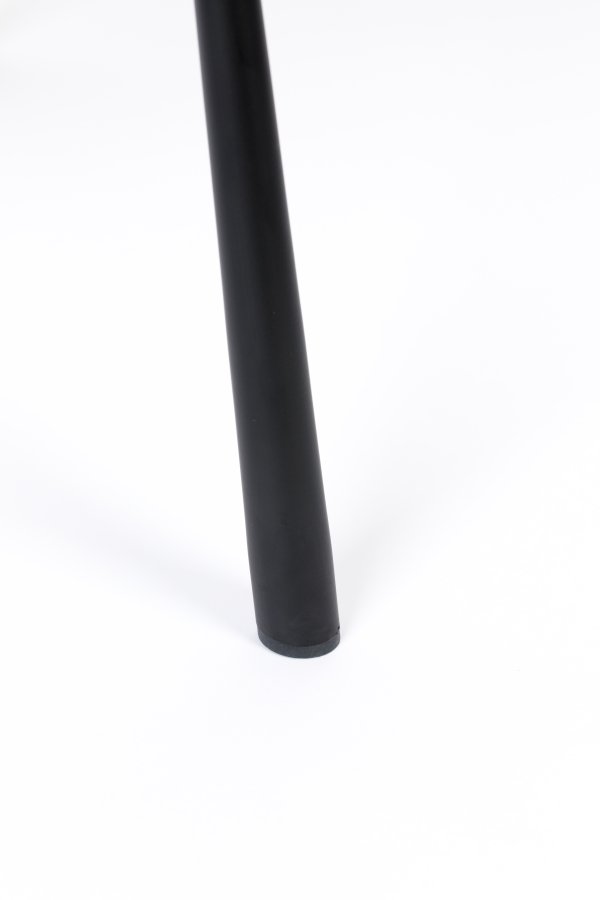 ZUIVER Brit LL spisebordsstol, m. armln - sort PU og sort stl