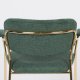 WHITE LABEL LIVING Jolien spisebordsstol, m. armln - mrkegrn polyester/nylon og guld stl