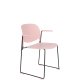 WHITE LABEL LIVING Stacks spisebordsstol, stabelbar, m. armln - lyserd polypropylen og stl