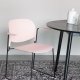 WHITE LABEL LIVING Stacks spisebordsstol, stabelbar, m. armln - lyserd polypropylen og stl