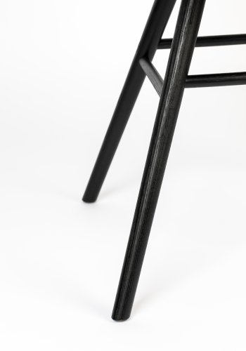 ZUIVER Albert Kuip spisebordsstol, m. armln - sort plastik og sort asketr
