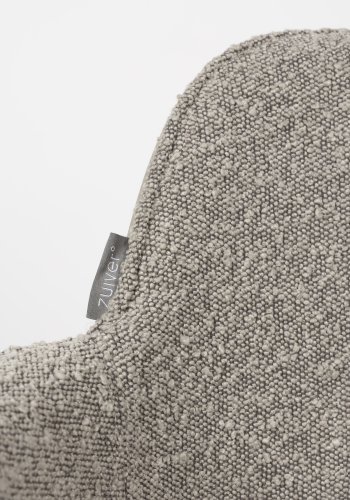 ZUIVER Albert Kuip spisebordsstol, m. armln og drejefunktion - taupe polyester og taupe aluminium