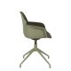 ZUIVER Albert Kuip spisebordsstol, m. armln og drejefunktion - grn polyester og grn aluminium