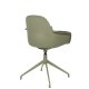 ZUIVER Albert Kuip spisebordsstol, m. armln og drejefunktion - grn polyester og grn aluminium