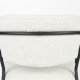 WHITE LABEL LIVING Jolien spisebordsstol, m. armln - hvid bouclé og sort stl