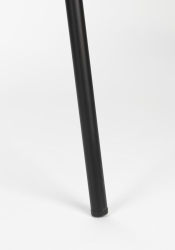 WHITE LABEL LIVING Jolien spisebordsstol, m. armln - hvid bouclé og sort stl