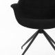 ZUIVER Doulton Swivel drejestol, m. armln - sort polyakryl/polyester og sort stl