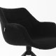 ZUIVER Doulton Swivel drejestol, m. armln - sort polyakryl/polyester og sort stl