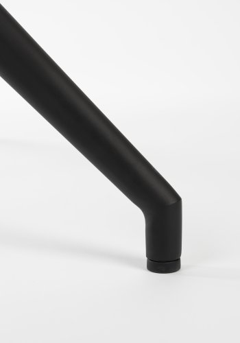 ZUIVER Doulton Swivel drejestol, m. armln - sort polyakryl/polyester og sort stl