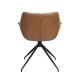 ZUIVER Doulton Swivel drejestol, m. armln - vintage brun, gr polyakryl/polyester og sort stl