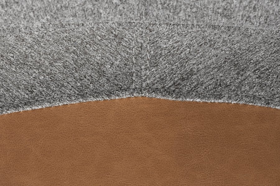 ZUIVER Doulton Swivel drejestol, m. armln - vintage brun, gr polyakryl/polyester og sort stl