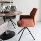 WHITE LABEL LIVING Jamie spisebordsstol, m. armln - rust polyester og metal