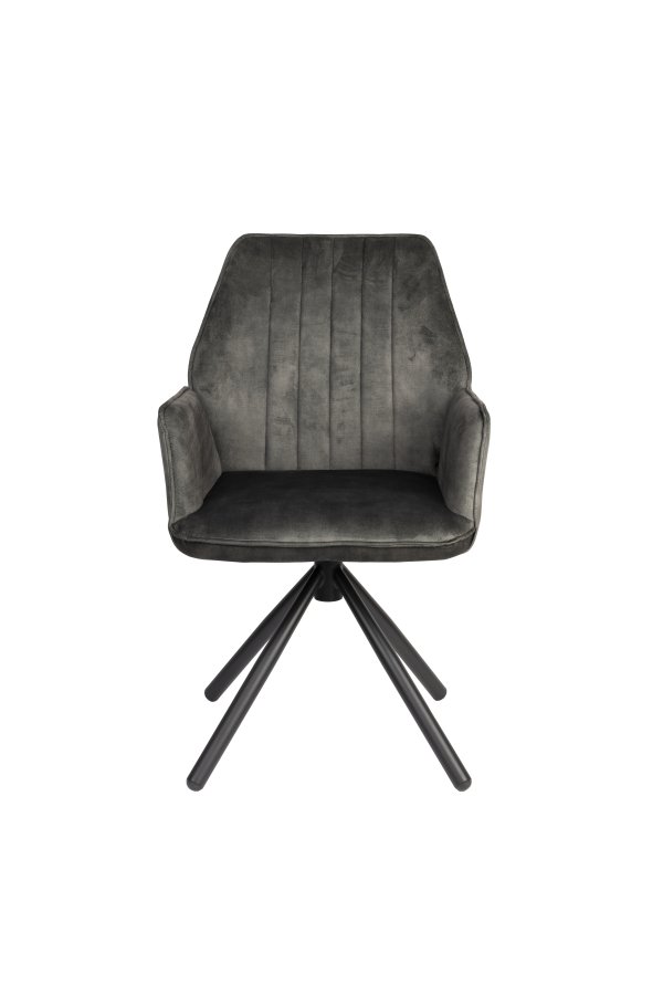 WHITE LABEL LIVING Jamie spisebordsstol, m. armln - mos polyester og metal