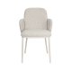 WHITE LABEL LIVING Jerrico spisebordsstol, m. armln - lys beige polyester og lys beige metal