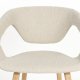 ZUIVER Flexback spisebordsstol, m. armln - beige bouclé og natur bgetr
