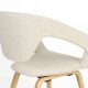 ZUIVER Flexback spisebordsstol, m. armln - beige bouclé og natur bgetr