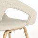 ZUIVER Flexback spisebordsstol, m. armln - beige bouclé og natur bgetr