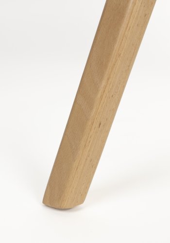 ZUIVER Flexback spisebordsstol, m. armln - beige bouclé og natur bgetr