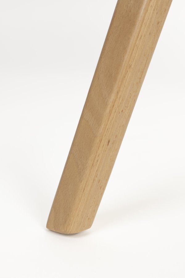 ZUIVER Flexback spisebordsstol, m. armln - beige bouclé og natur bgetr