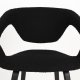 ZUIVER Flexback spisebordsstol, m. armln - sort bouclé og sort bgetr