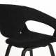 ZUIVER Flexback spisebordsstol, m. armln - sort bouclé og sort bgetr