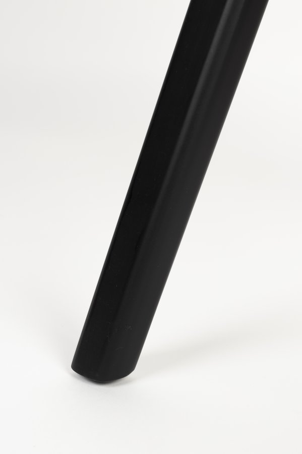 ZUIVER Flexback spisebordsstol, m. armln - sort bouclé og sort bgetr