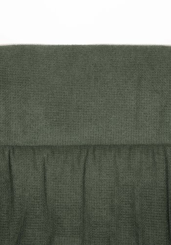 WHITE LABEL LIVING Daley spisebordsstol, m. armln - beige/grn polyester og sort jern