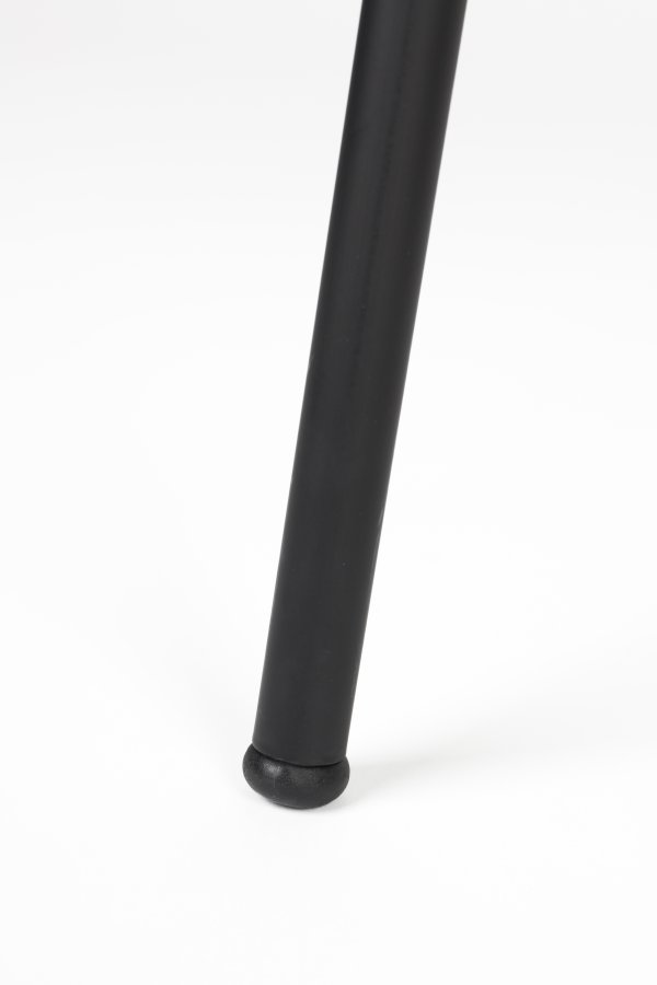 WHITE LABEL LIVING Bouton spisebordsstol, stabelbar, m. armln - offwhite polyester og sort jern